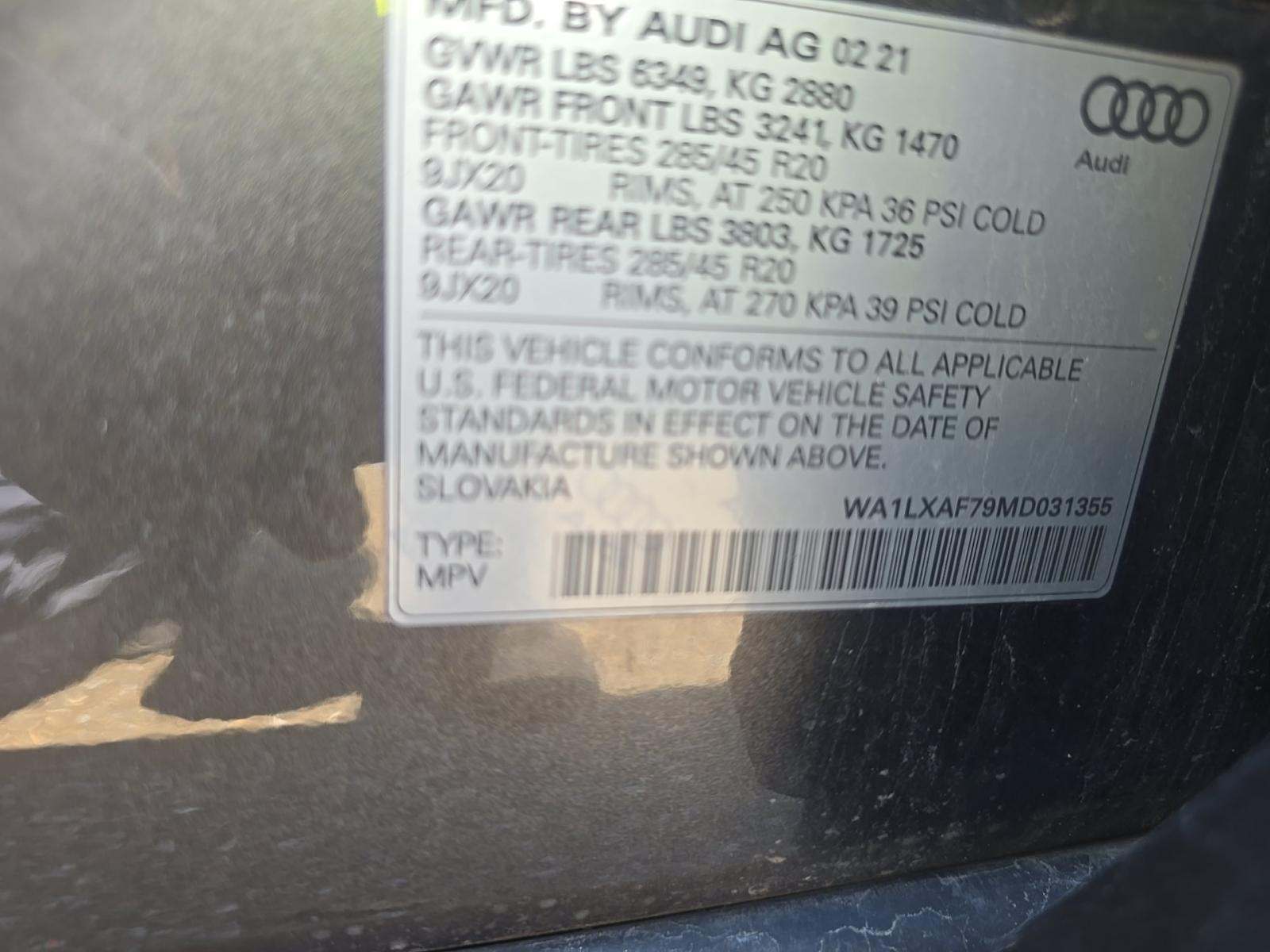 2021 Audi Q7 3.0T Premium Plus AWD