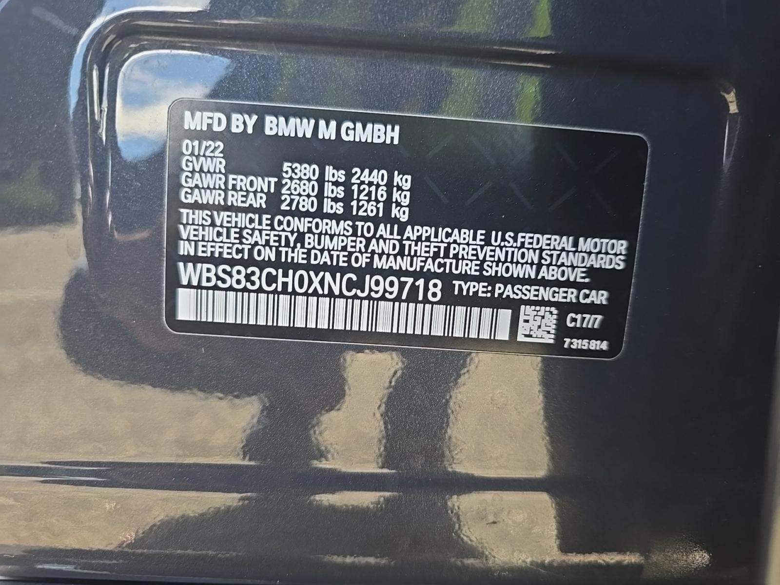 2022 BMW M5 Base AWD