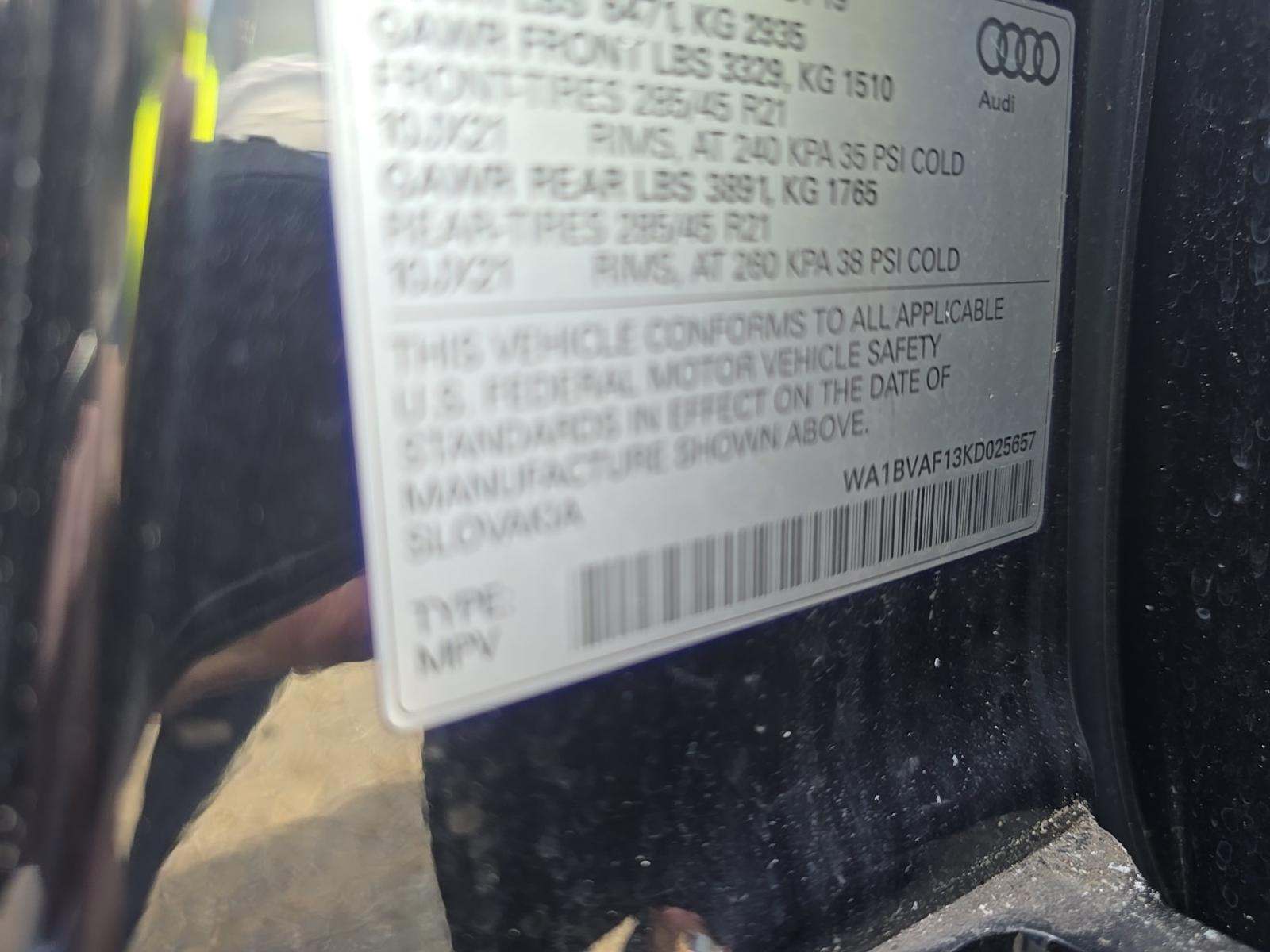 2019 Audi Q8 Premium Plus AWD