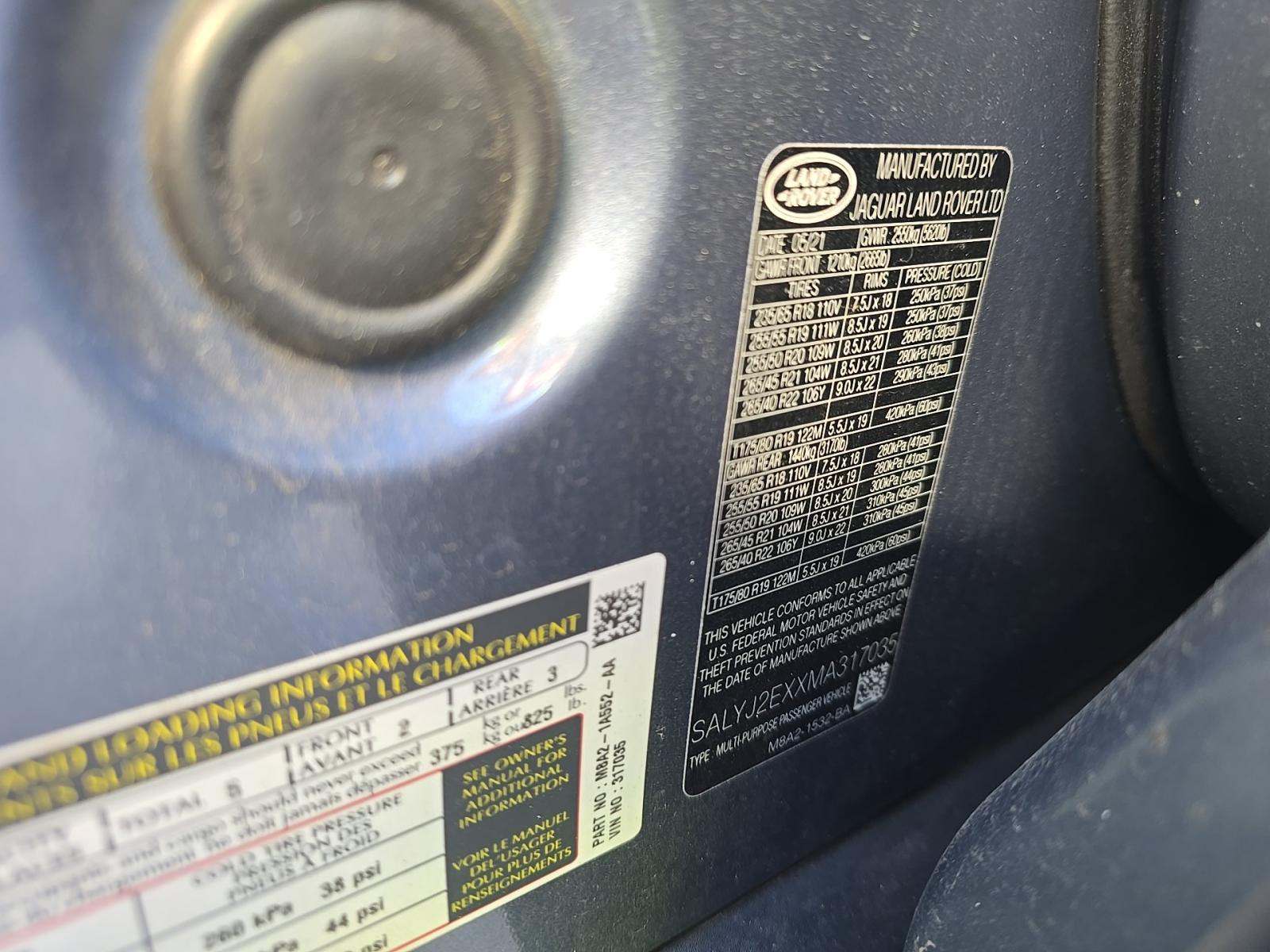 2021 Land Rover Range Rover Velar S AWD