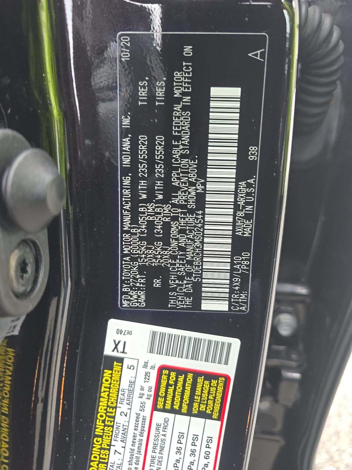 2021 Toyota Highlander Hybrid Platinum AWD