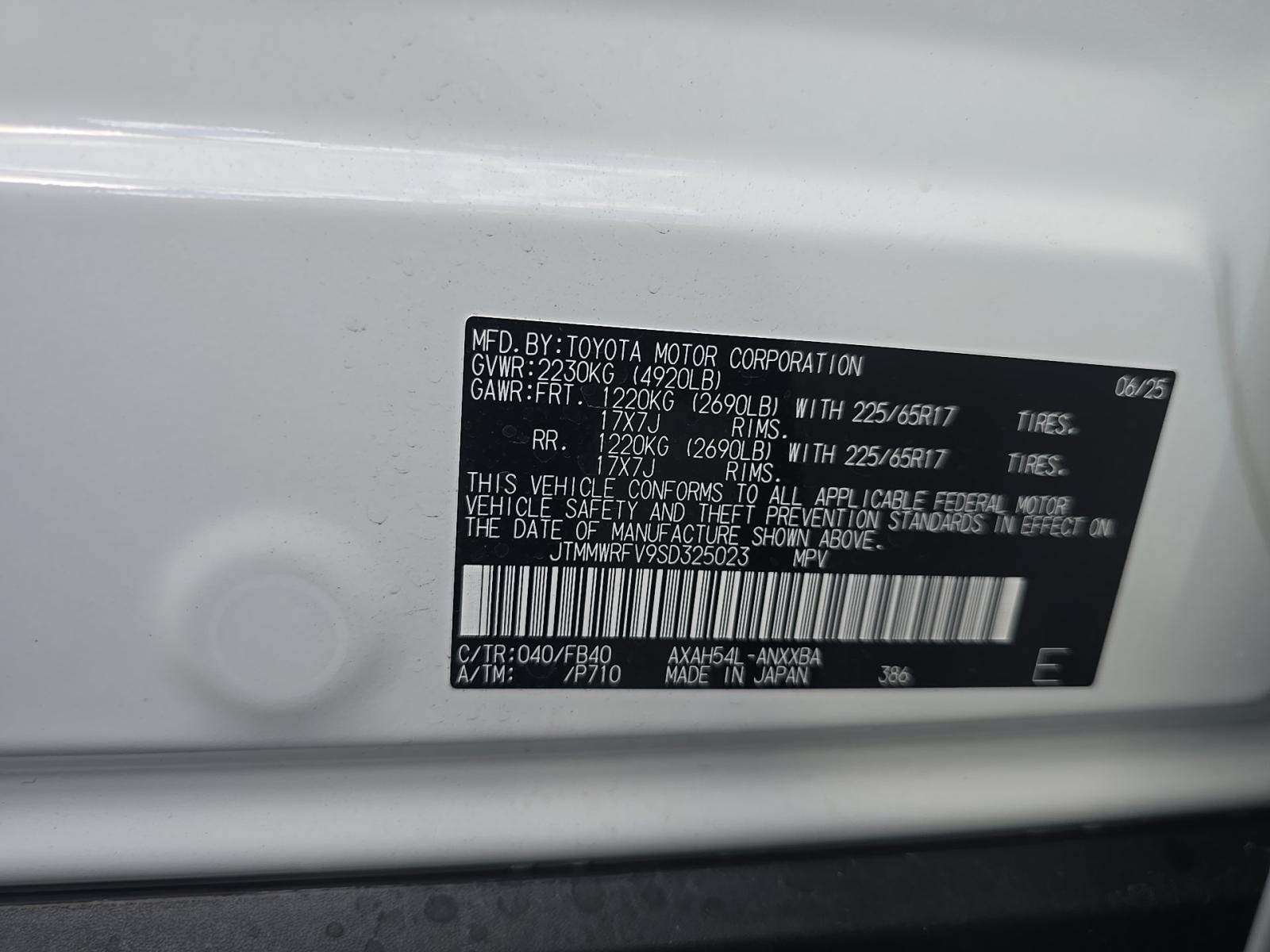 2025 Toyota RAV4 Hybrid LE AWD