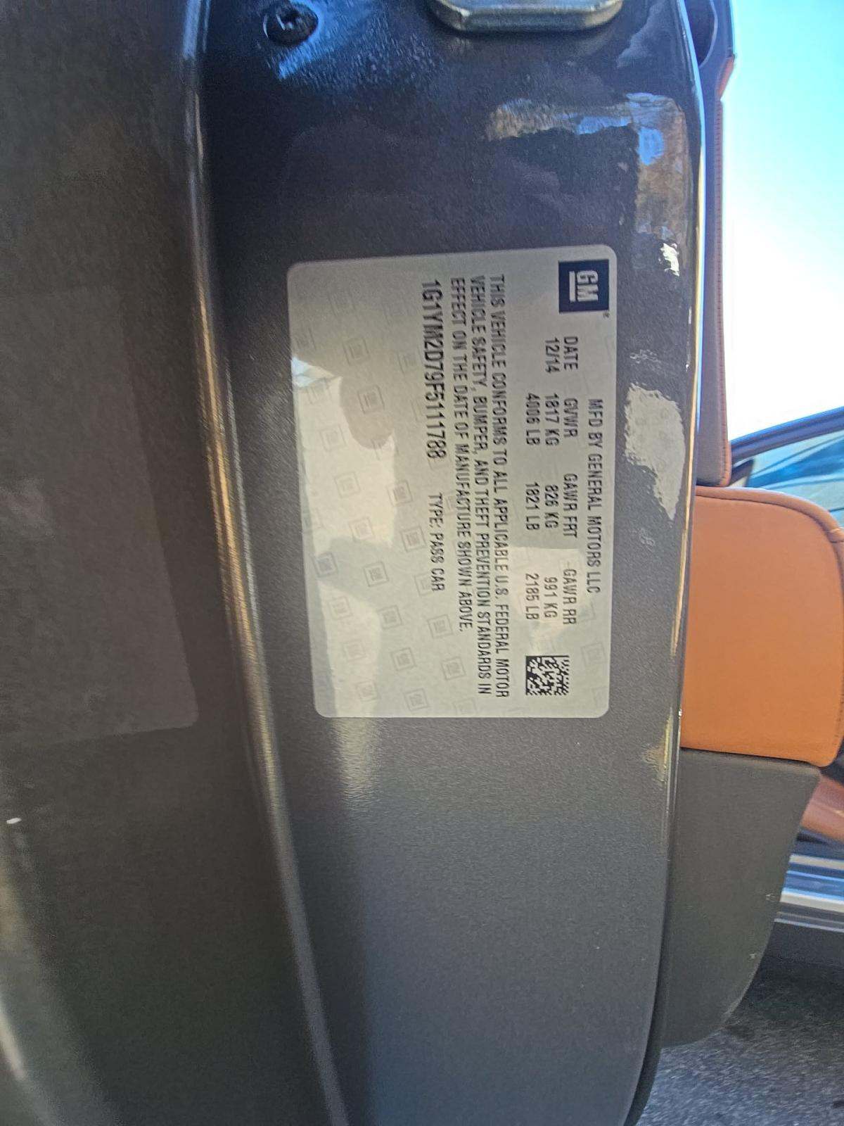 2015 Chevrolet Corvette Stingray Z51 RWD