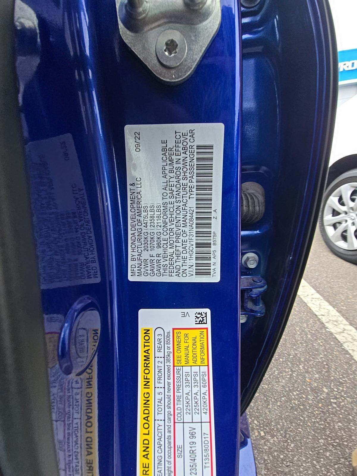 2022 Honda Accord Sport FWD