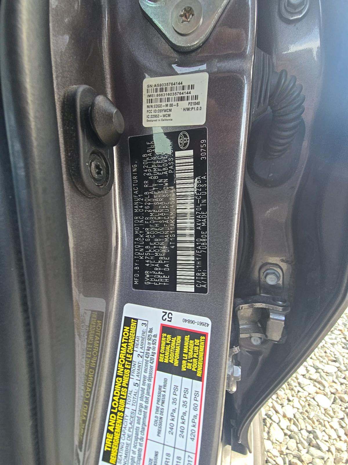 2021 Toyota Camry SE FWD