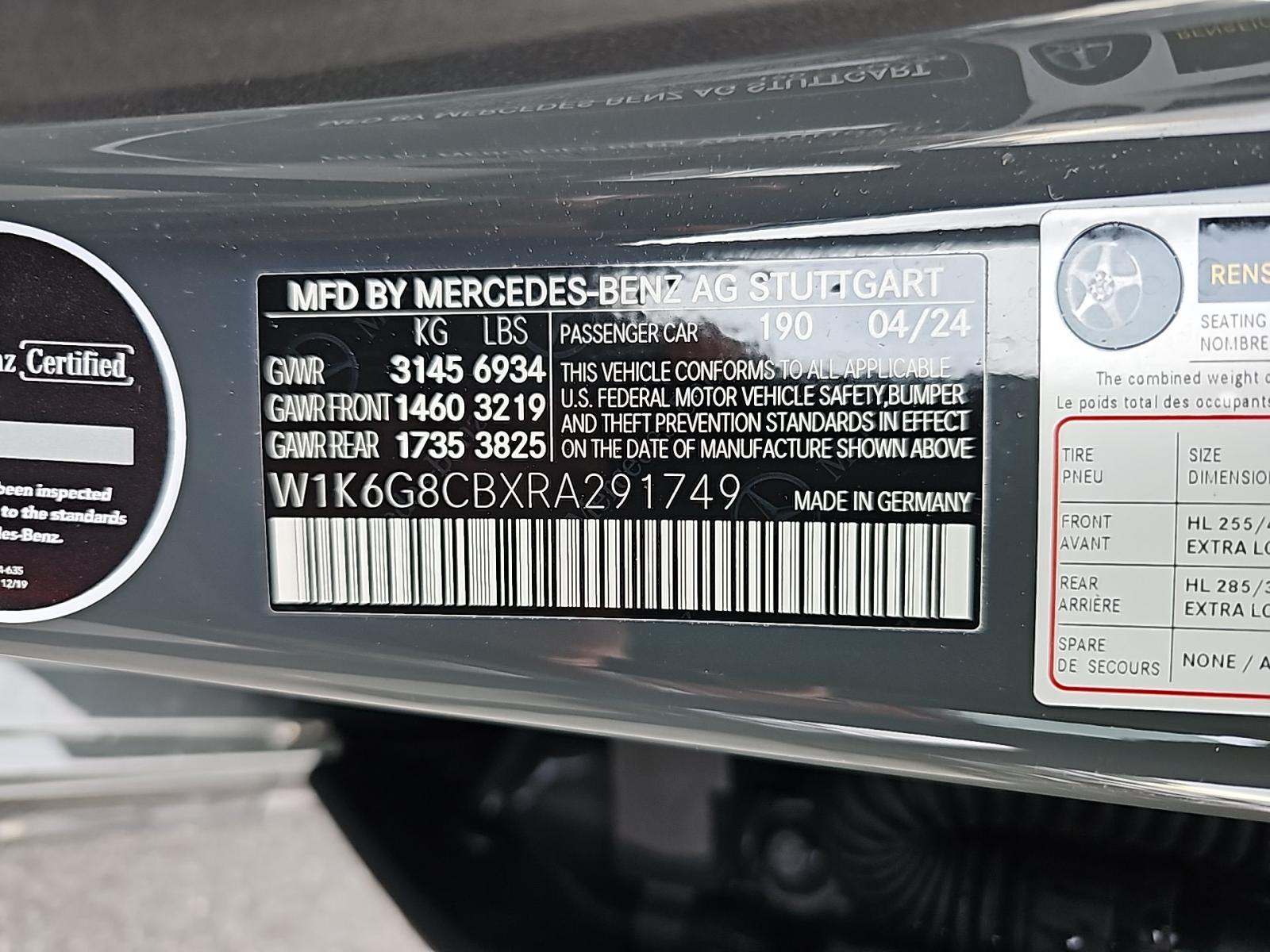 2024 Mercedes-Benz S-Class AMG S 63 E Performance AWD