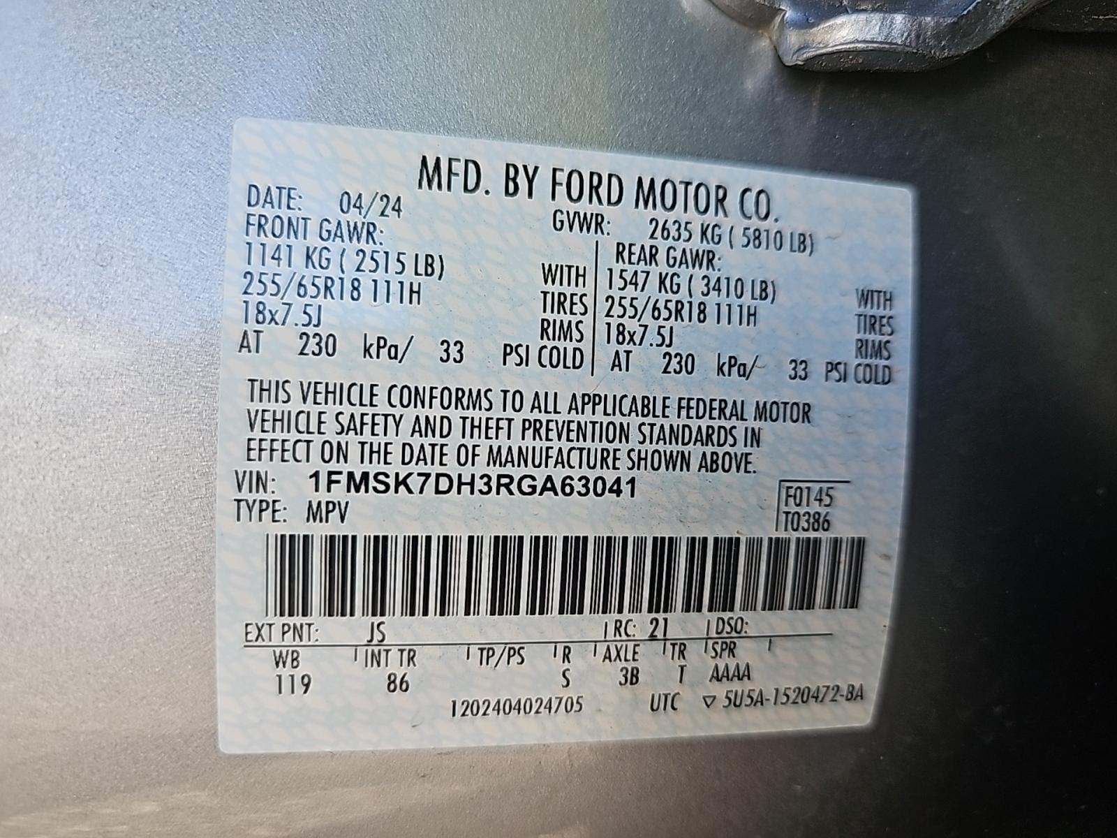 2024 Ford Explorer XLT RWD