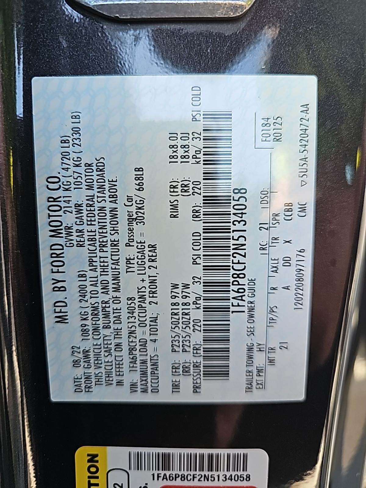 2022 Ford Mustang GT RWD