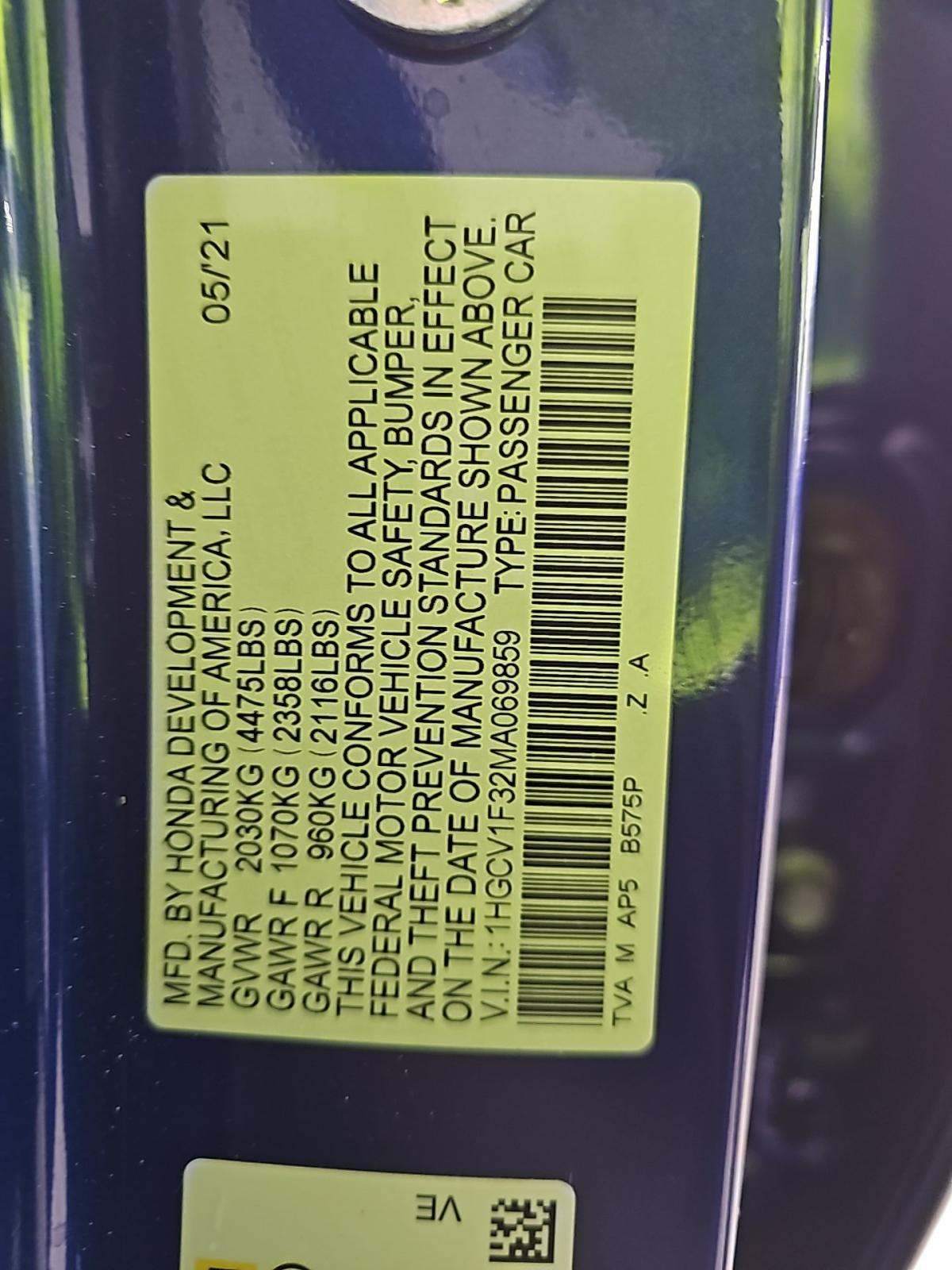 2021 Honda Accord Sport FWD