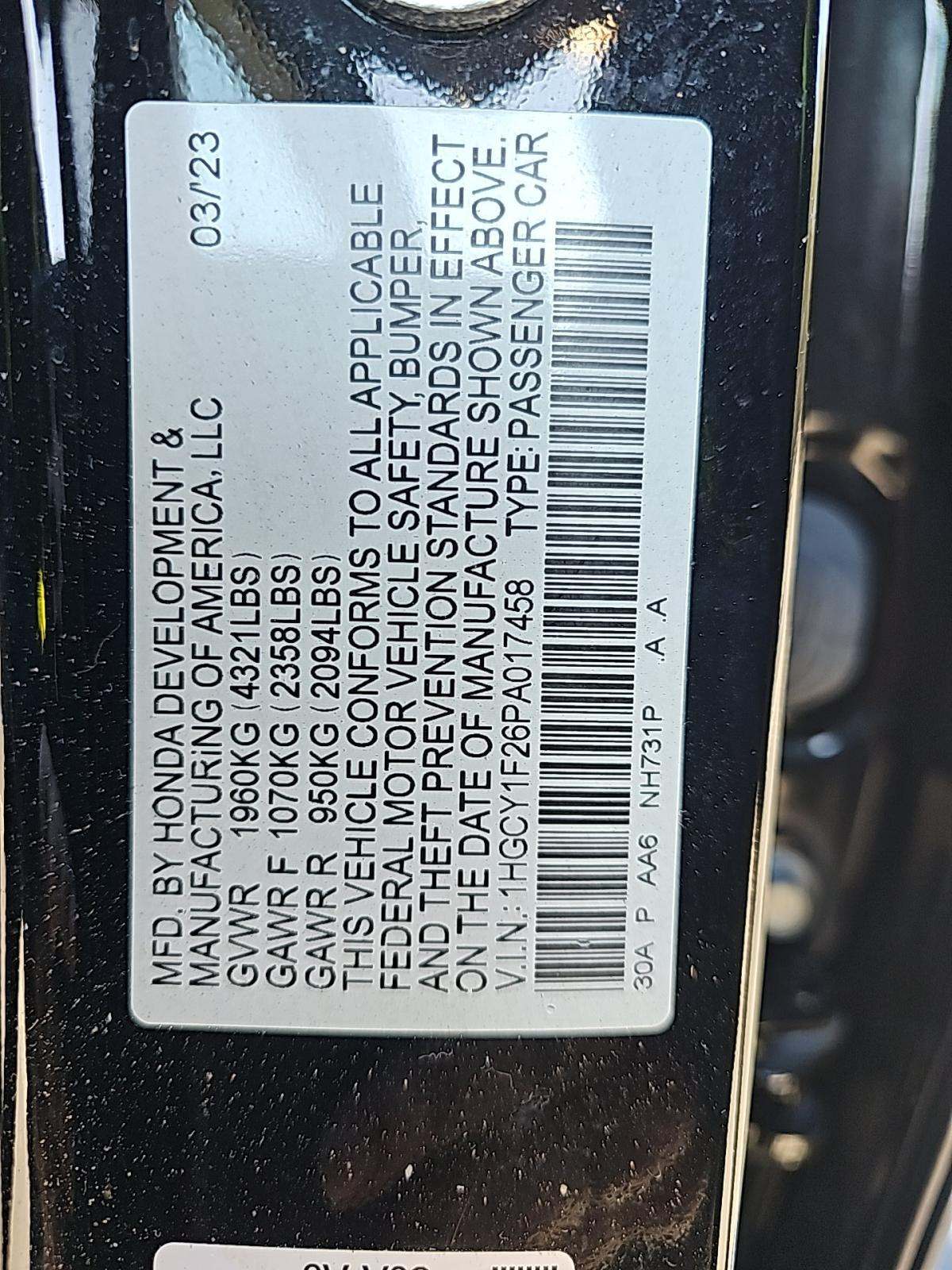 2023 Honda Accord LX FWD