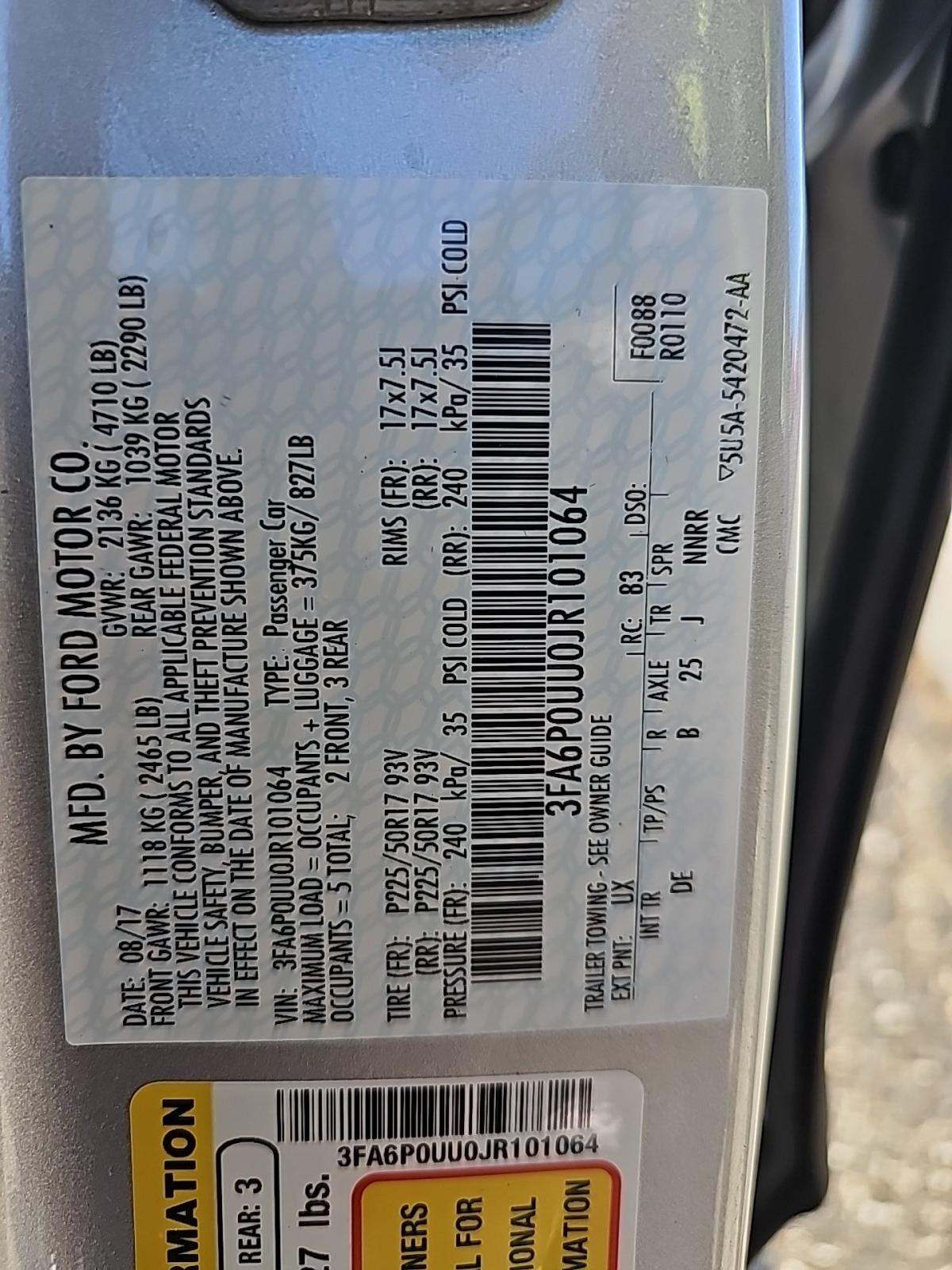 2018 Ford Fusion Hybrid S FWD