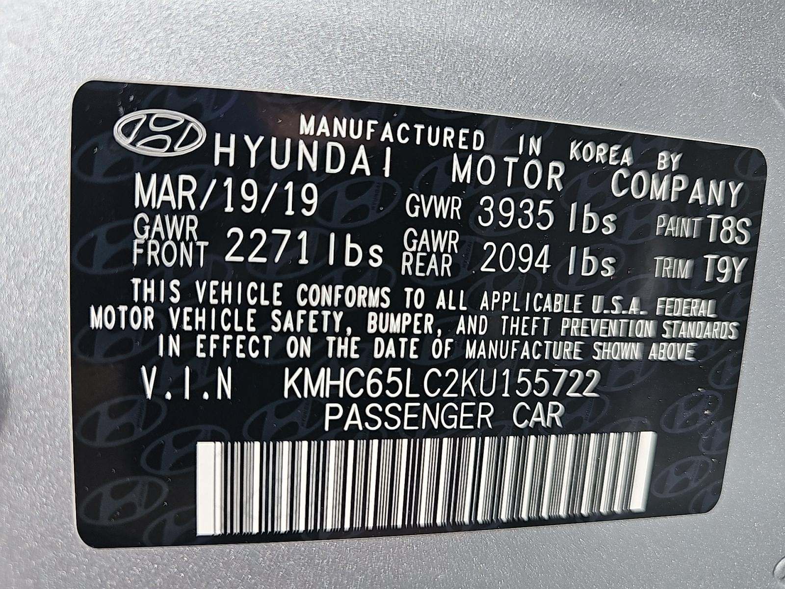 2019 Hyundai Ioniq Hybrid Blue FWD