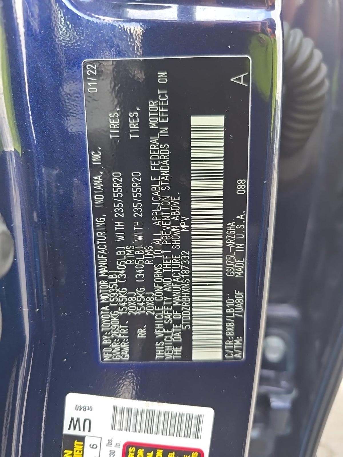 2022 Toyota Highlander Limited AWD