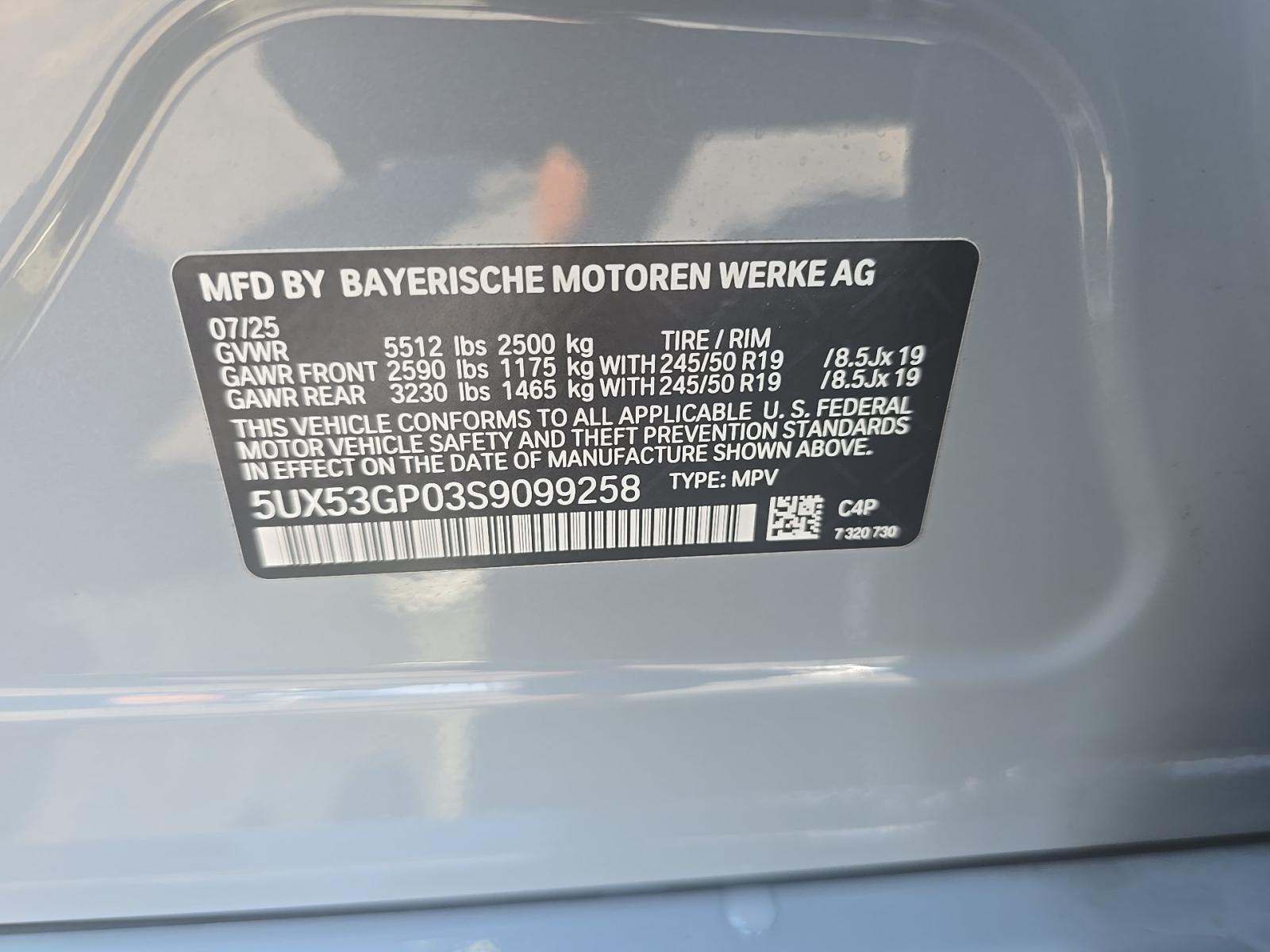 2025 BMW X3 xDrive30i AWD