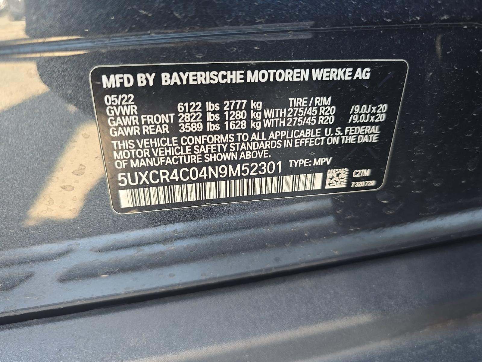 2022 BMW X5 sDrive40i RWD