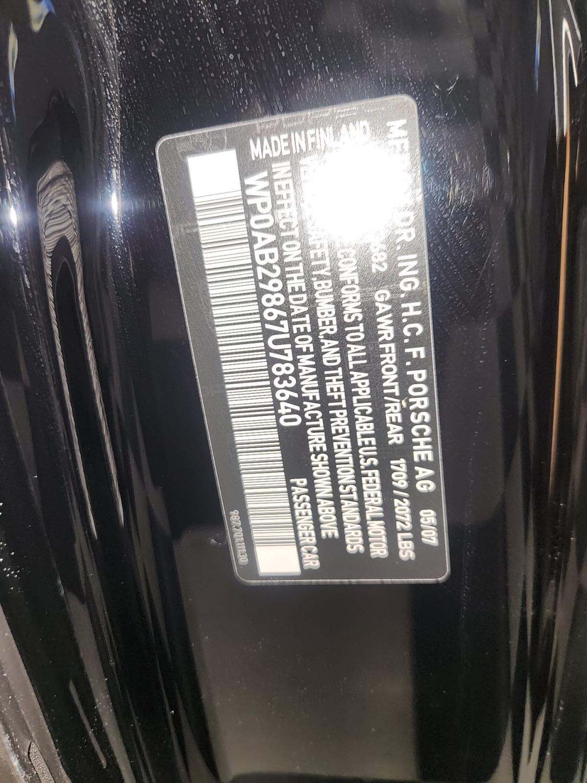 2007 Porsche Cayman S RWD