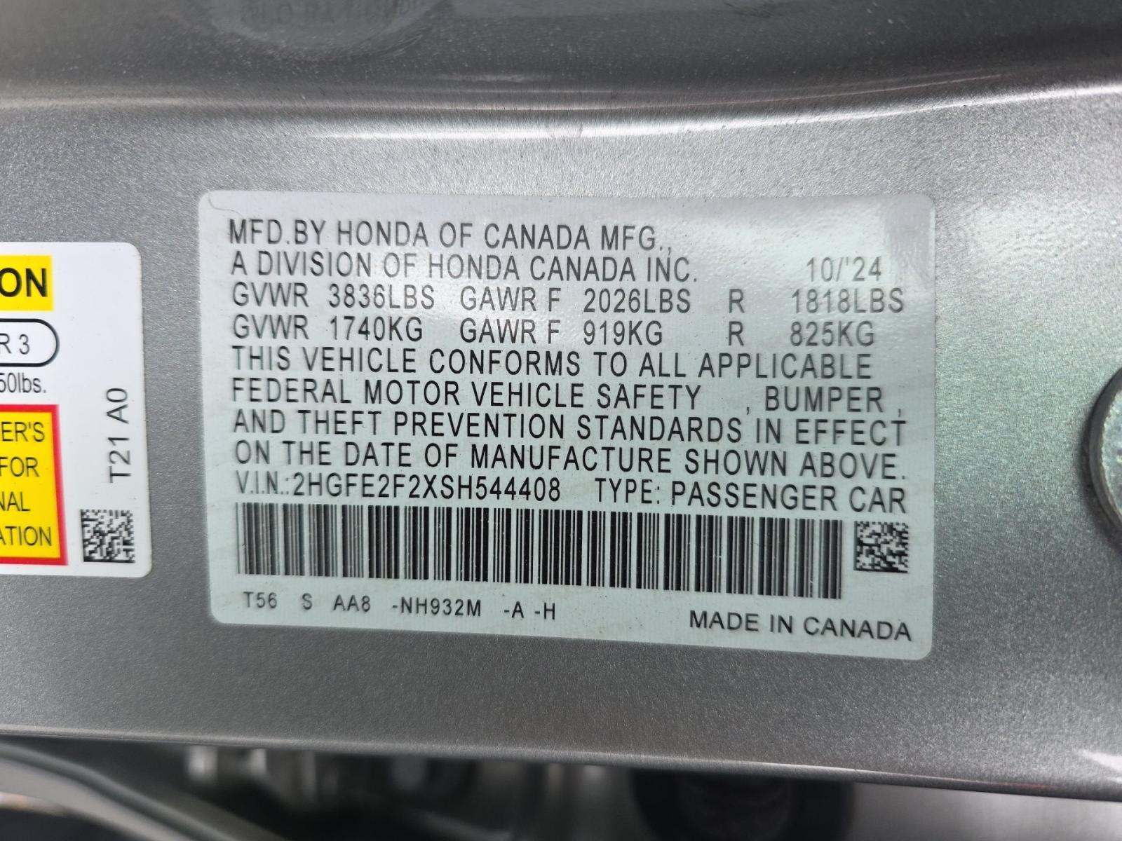 2025 Honda Civic  LX FWD