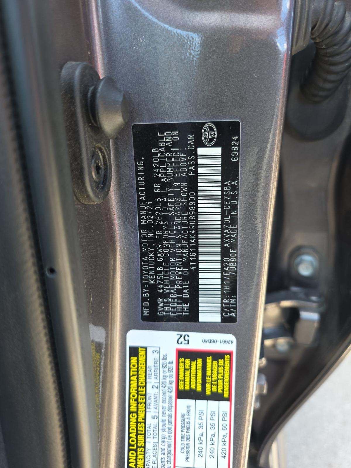 2024 Toyota Camry SE FWD