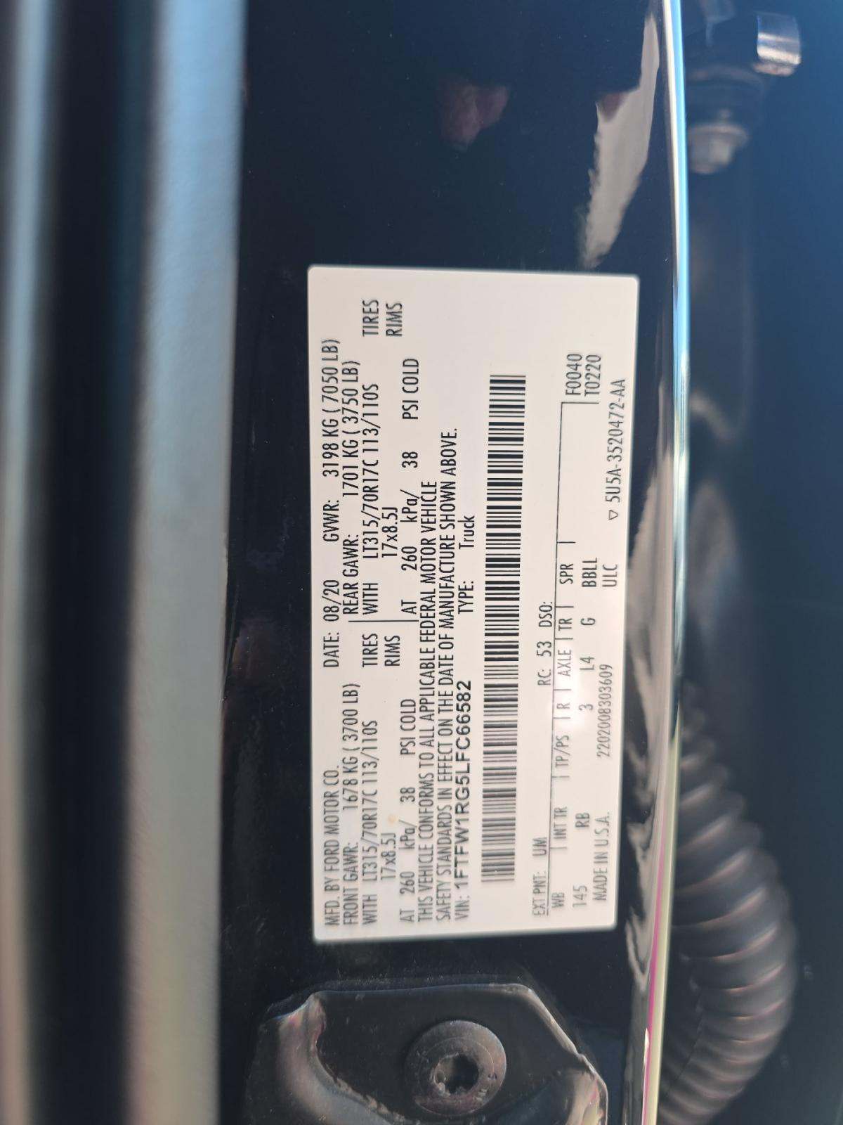 2020 Ford F-150 Raptor AWD