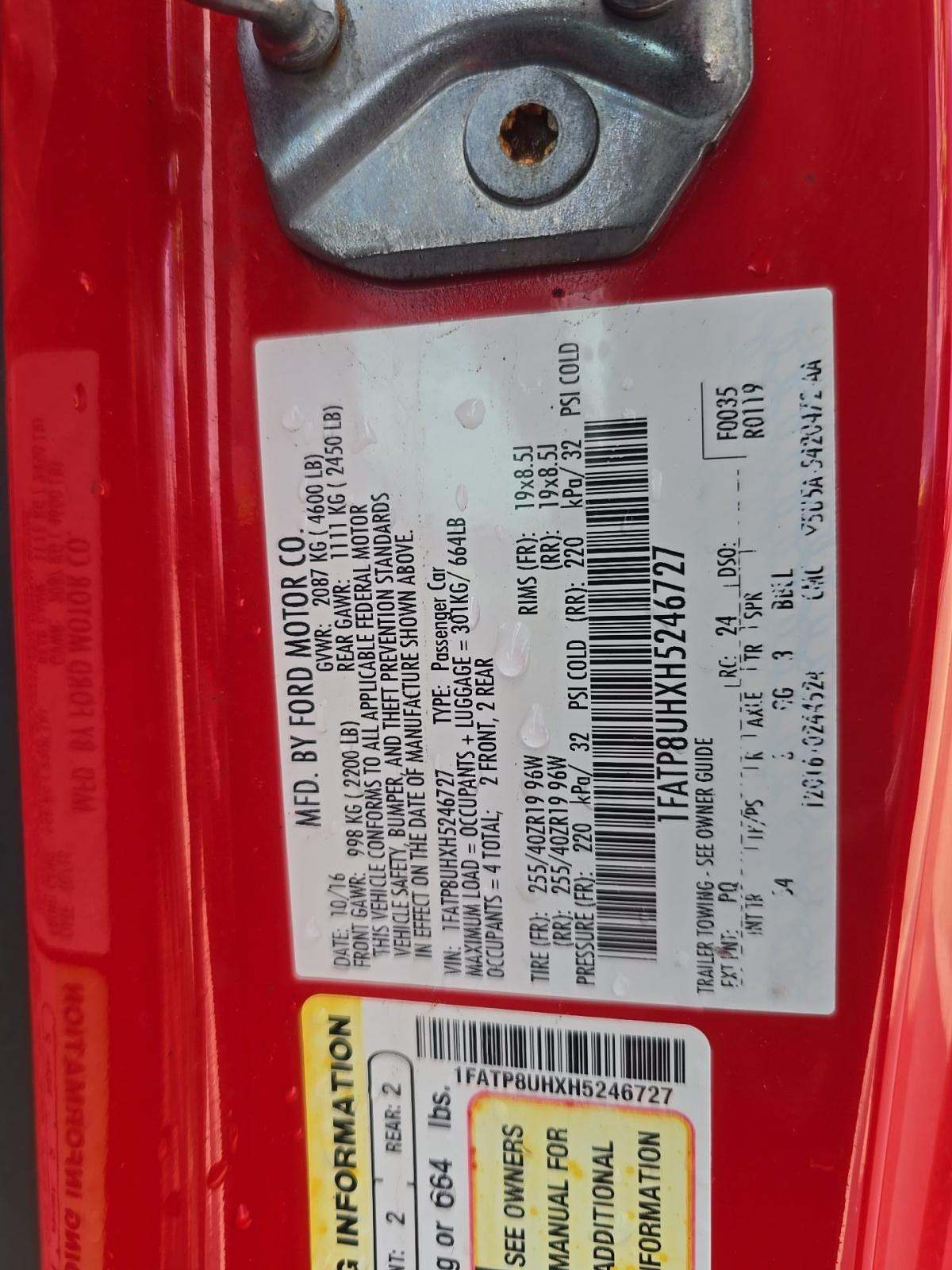 2017 Ford Mustang EcoBoost Premium RWD