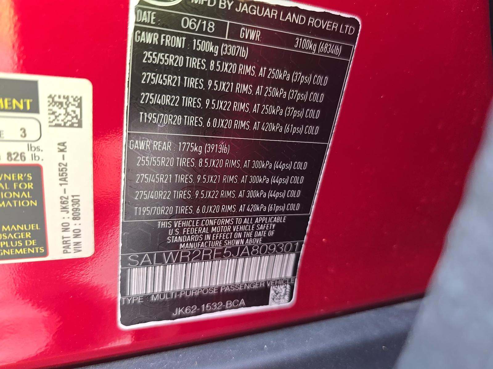 2018 Land Rover Range Rover Sport Supercharged AWD