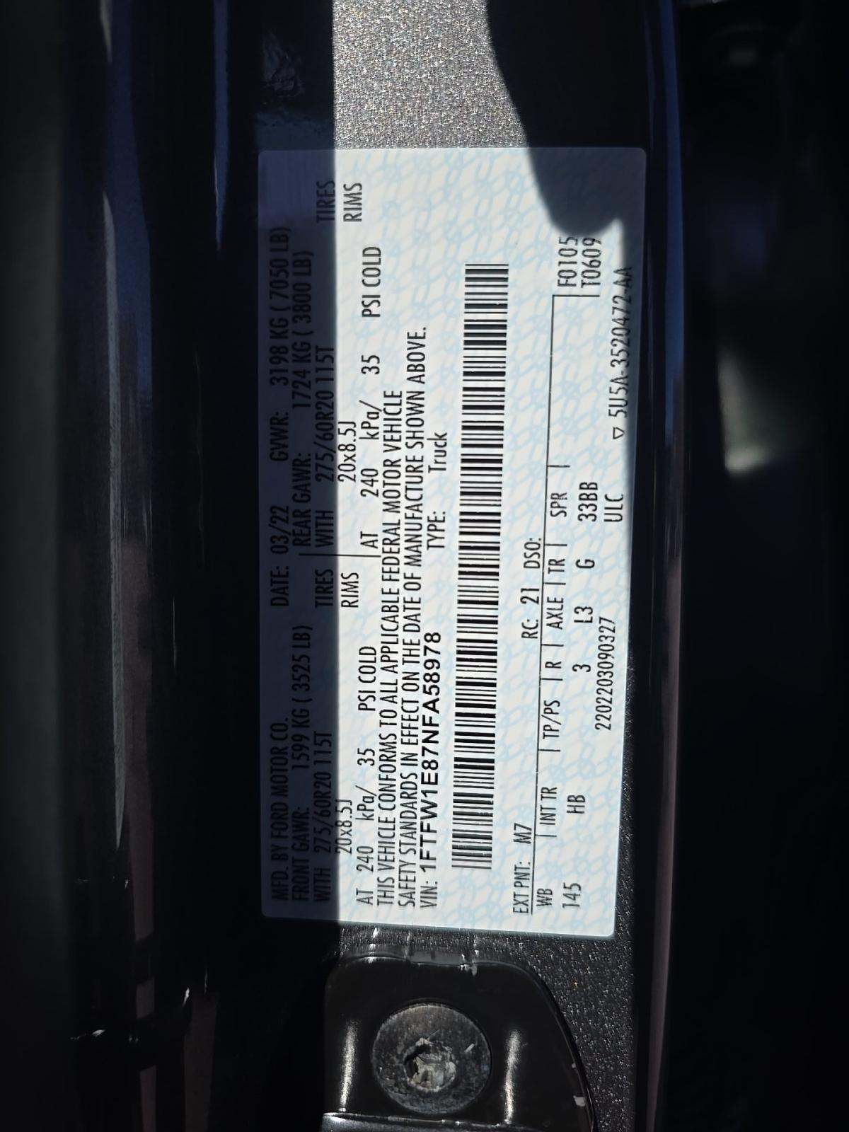 2022 Ford F-150 Lariat AWD