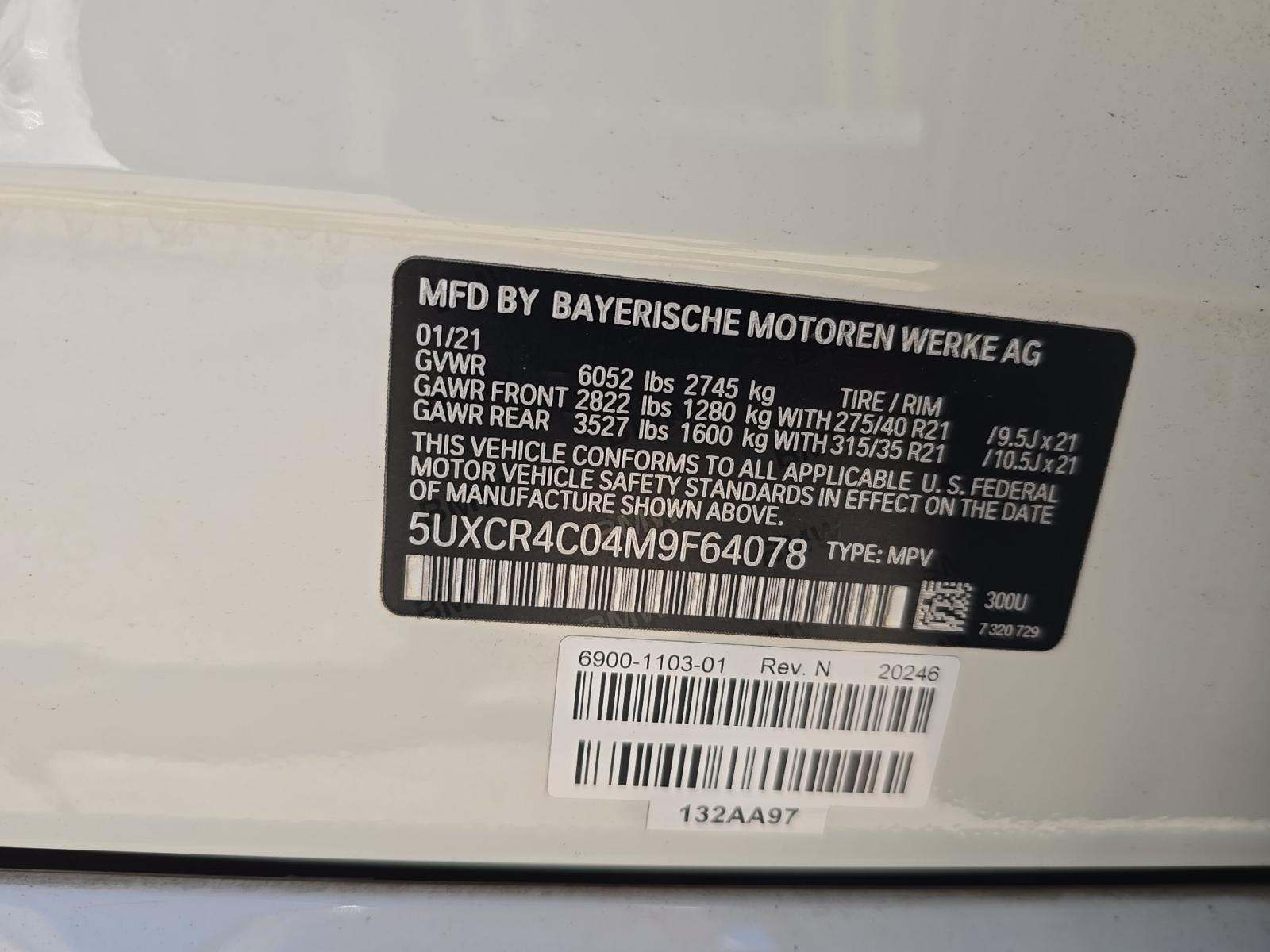 2021 BMW X5 sDrive40i RWD