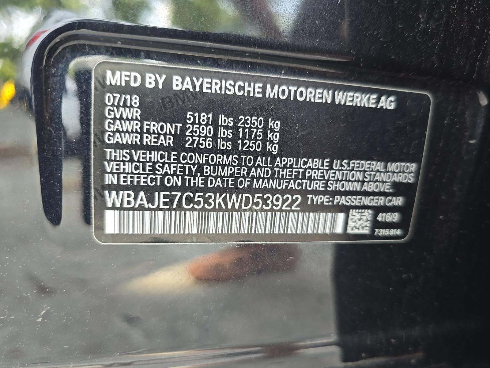 2019 BMW 5 Series 540i xDrive AWD