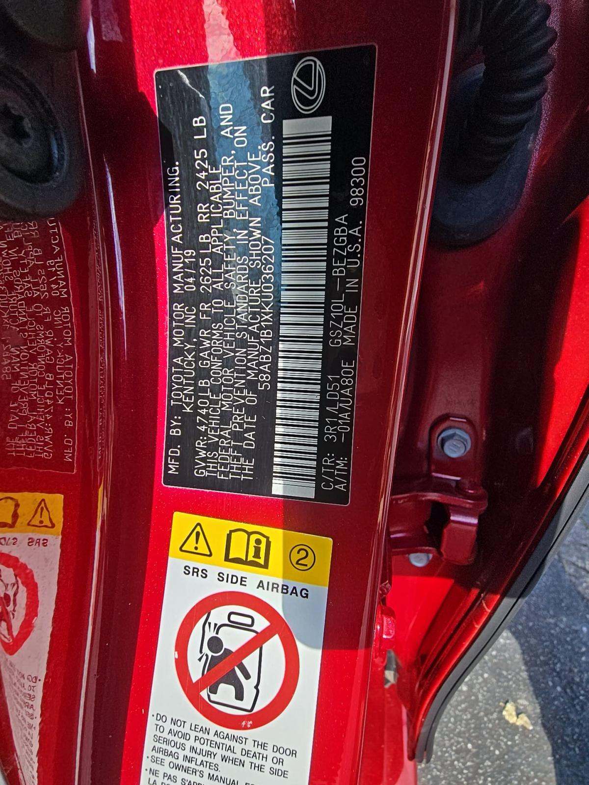 2019 Lexus ES ES 350 FWD