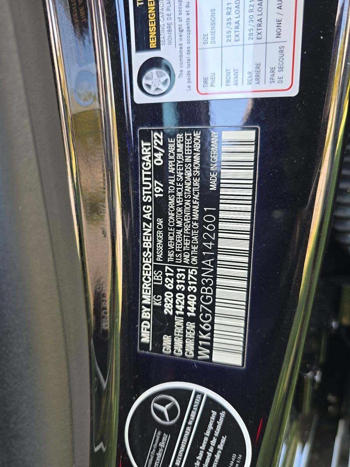 2022 Mercedes-Benz S-Class S 580 AWD