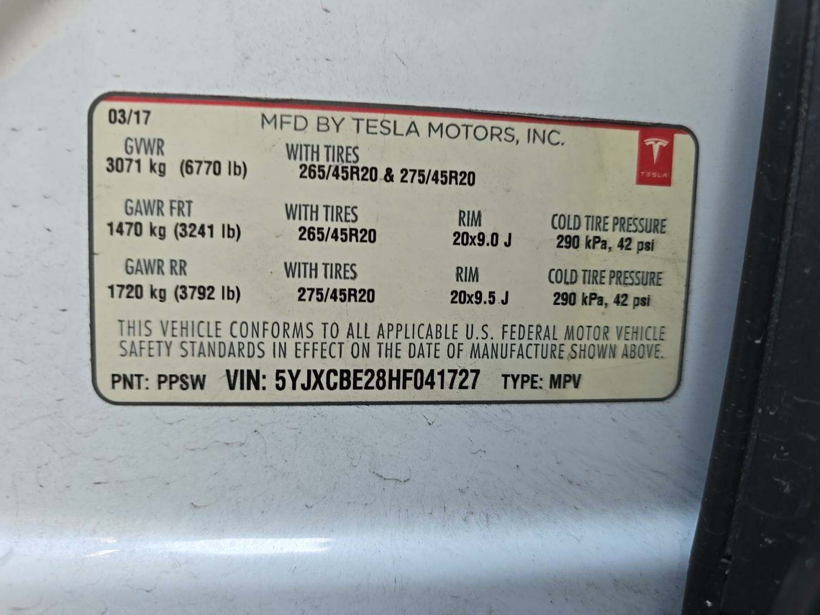 2017 Tesla Model X 75D AWD