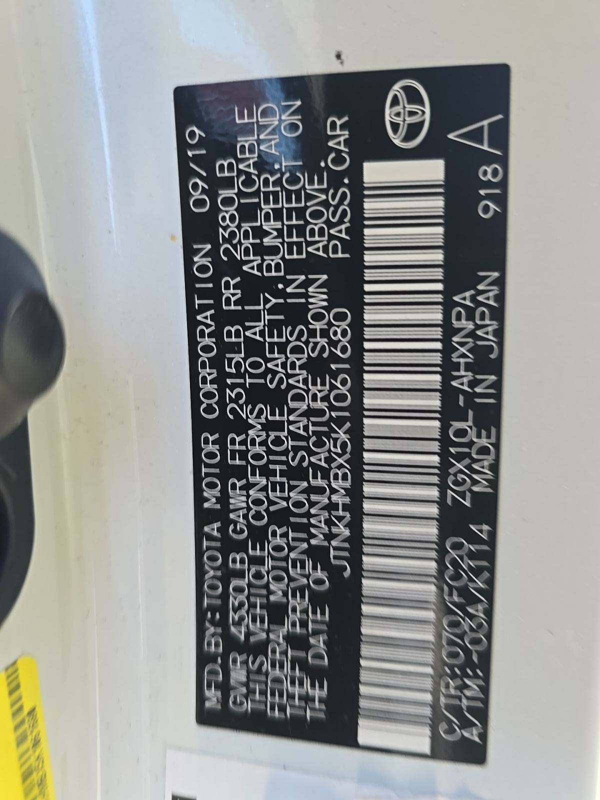 2019 Toyota C-HR LE FWD