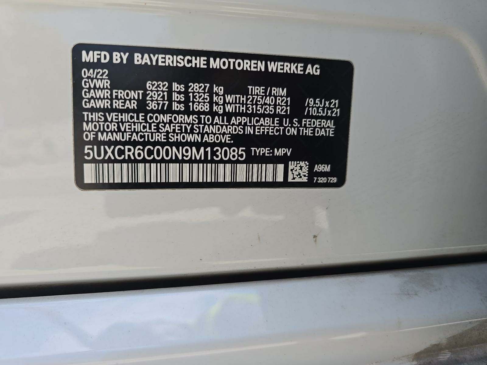 2022 BMW X5 xDrive40i AWD