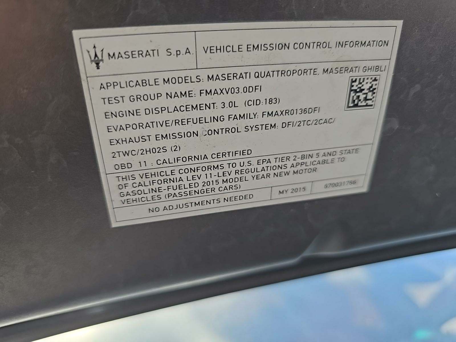 2015 Maserati Ghibli S Q4 AWD