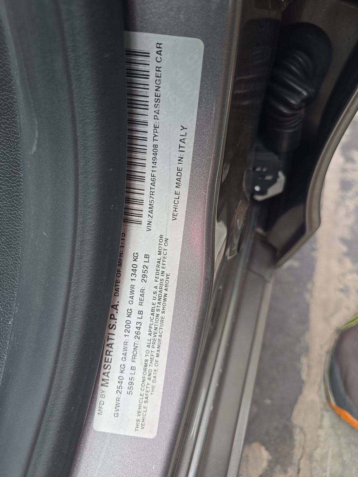 2015 Maserati Ghibli S Q4 AWD