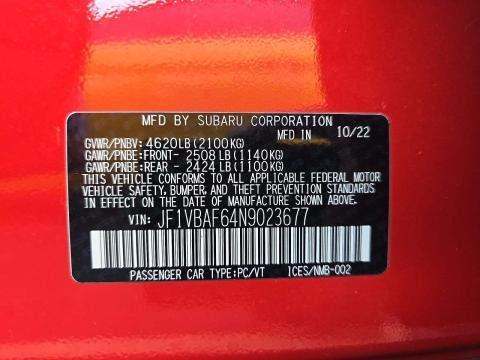 2022 Subaru WRX Premium AWD