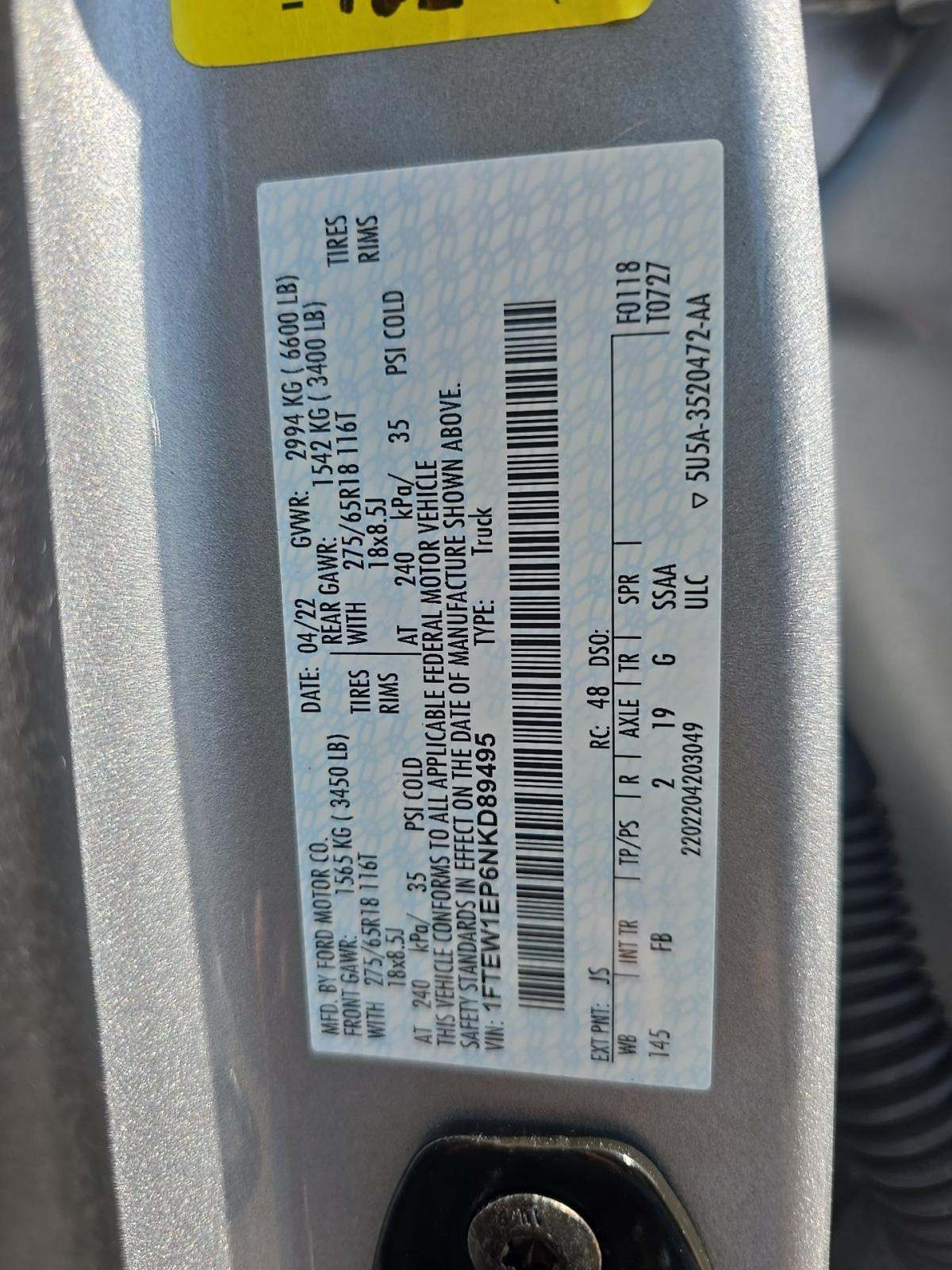 2022 Ford F-150 XLT AWD