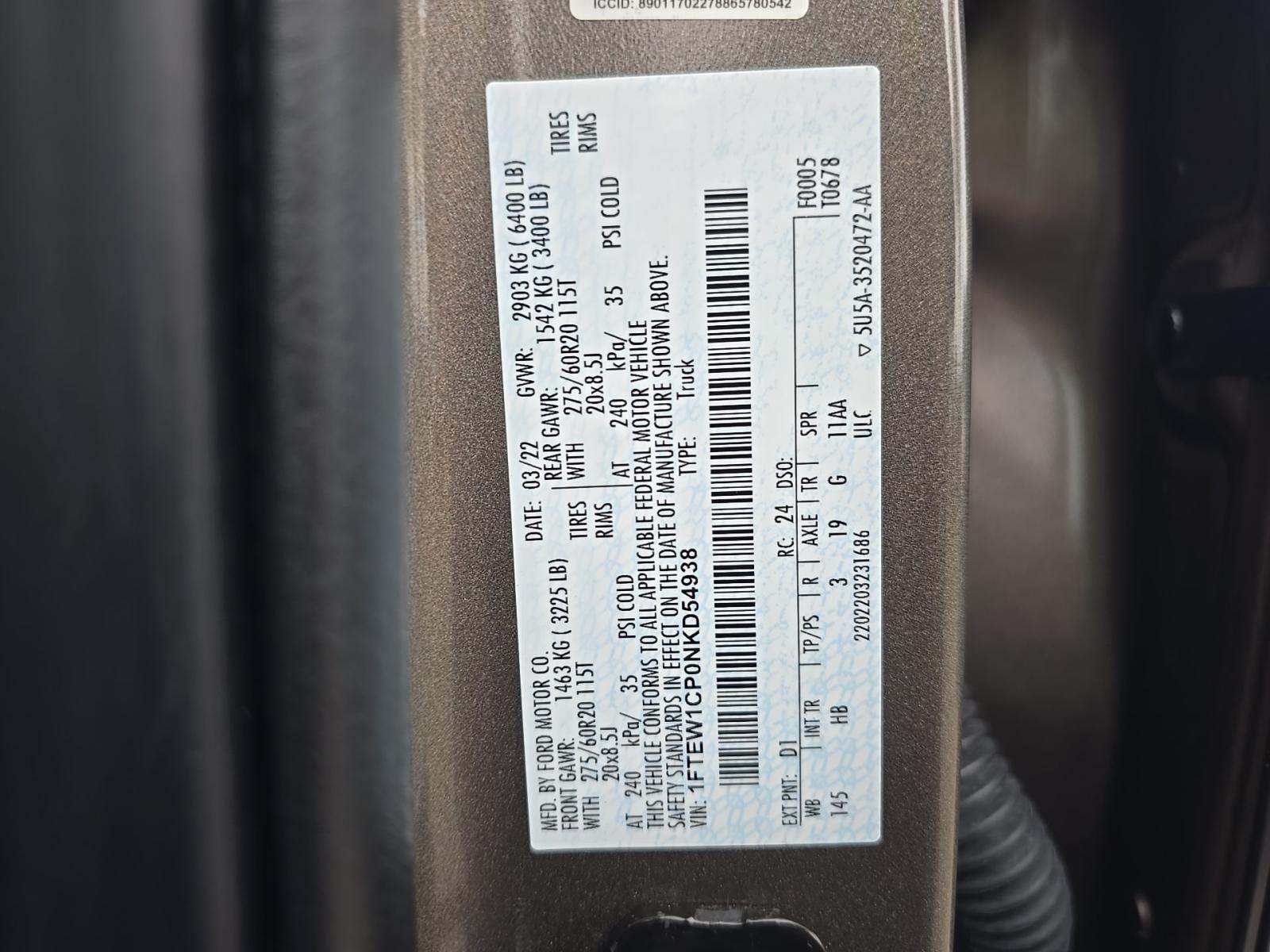 2022 Ford F-150 Lariat RWD