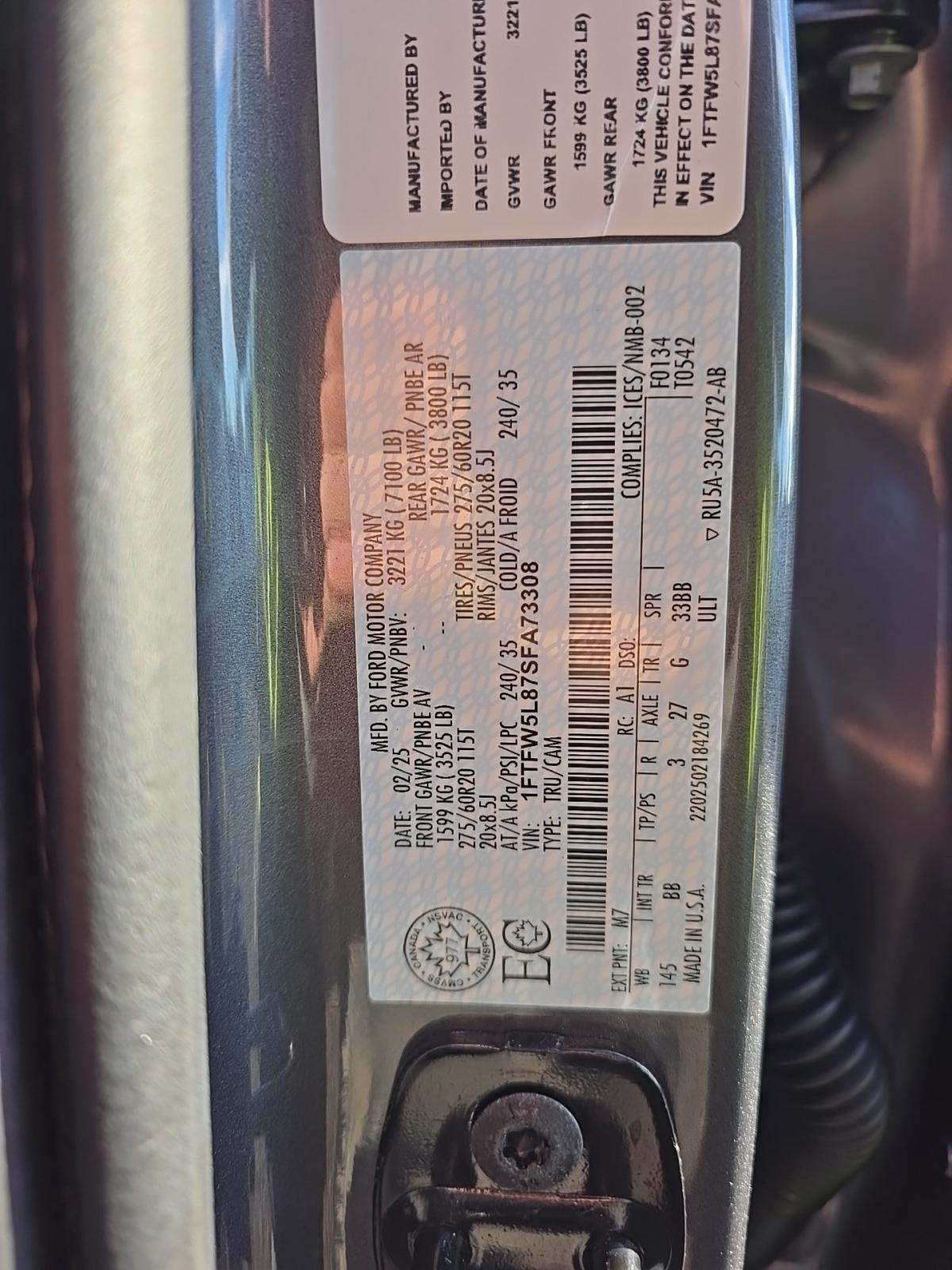 2025 Ford F-150 Lariat AWD