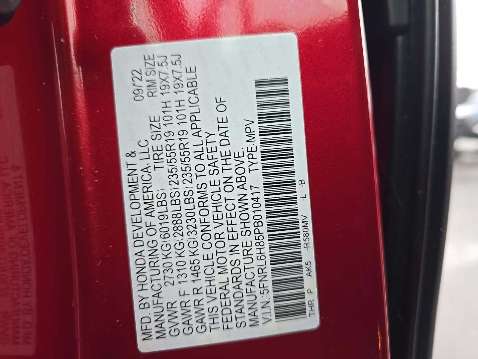 2023 Honda Odyssey Touring FWD