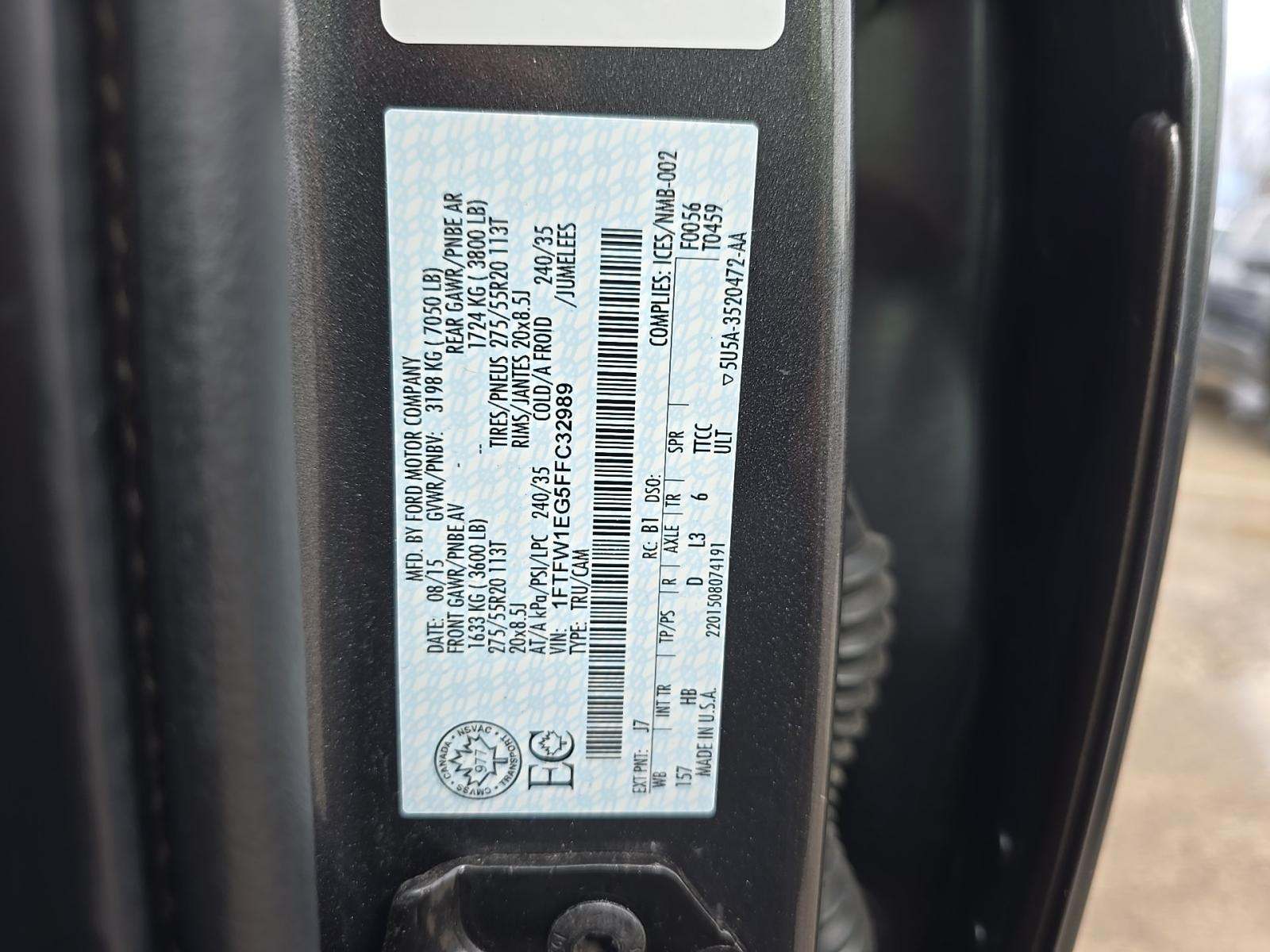 2015 Ford F-150 Lariat AWD