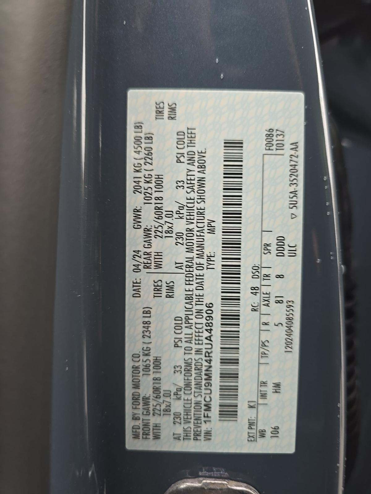 2024 Ford Escape ST-Line AWD