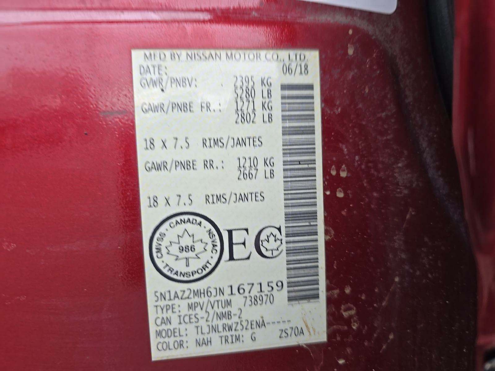 2018 Nissan Murano SL AWD