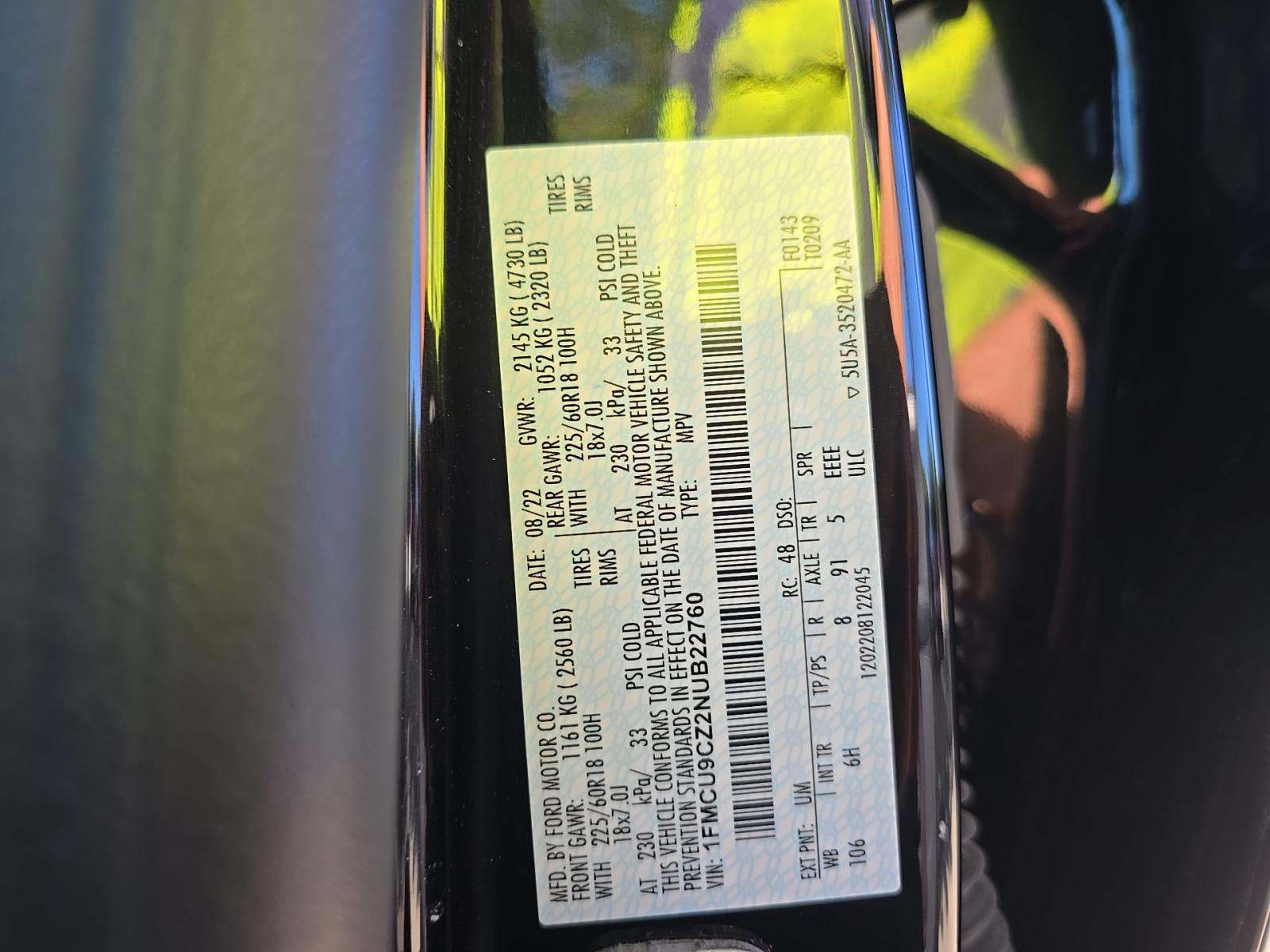 2022 Ford Escape Hybrid SEL AWD