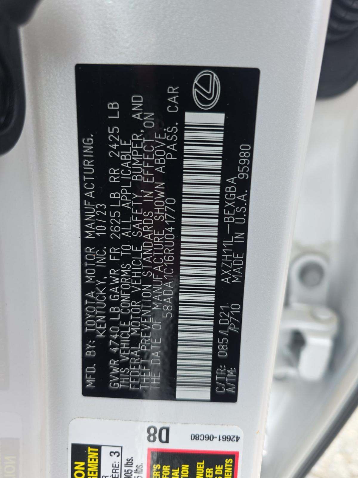 2024 Lexus ES ES 300h FWD