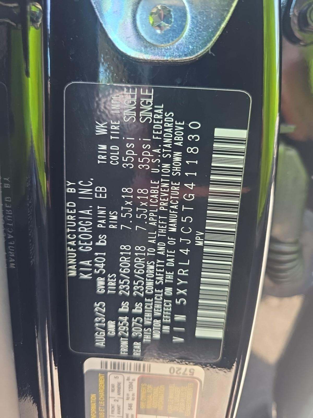 2026 Kia Sorento S FWD