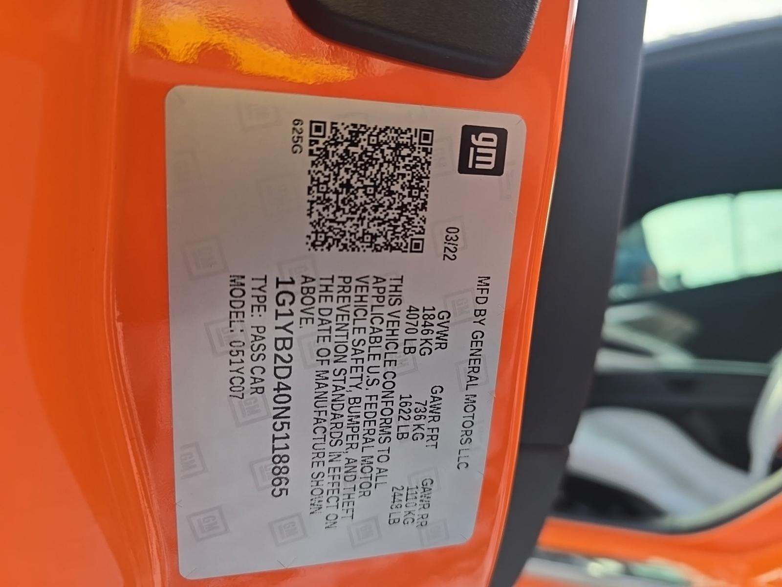 2022 Chevrolet Corvette Stingray RWD