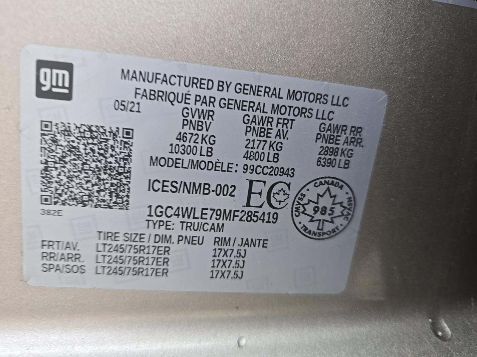 2021 Chevrolet Silverado 2500HD Work Truck RWD