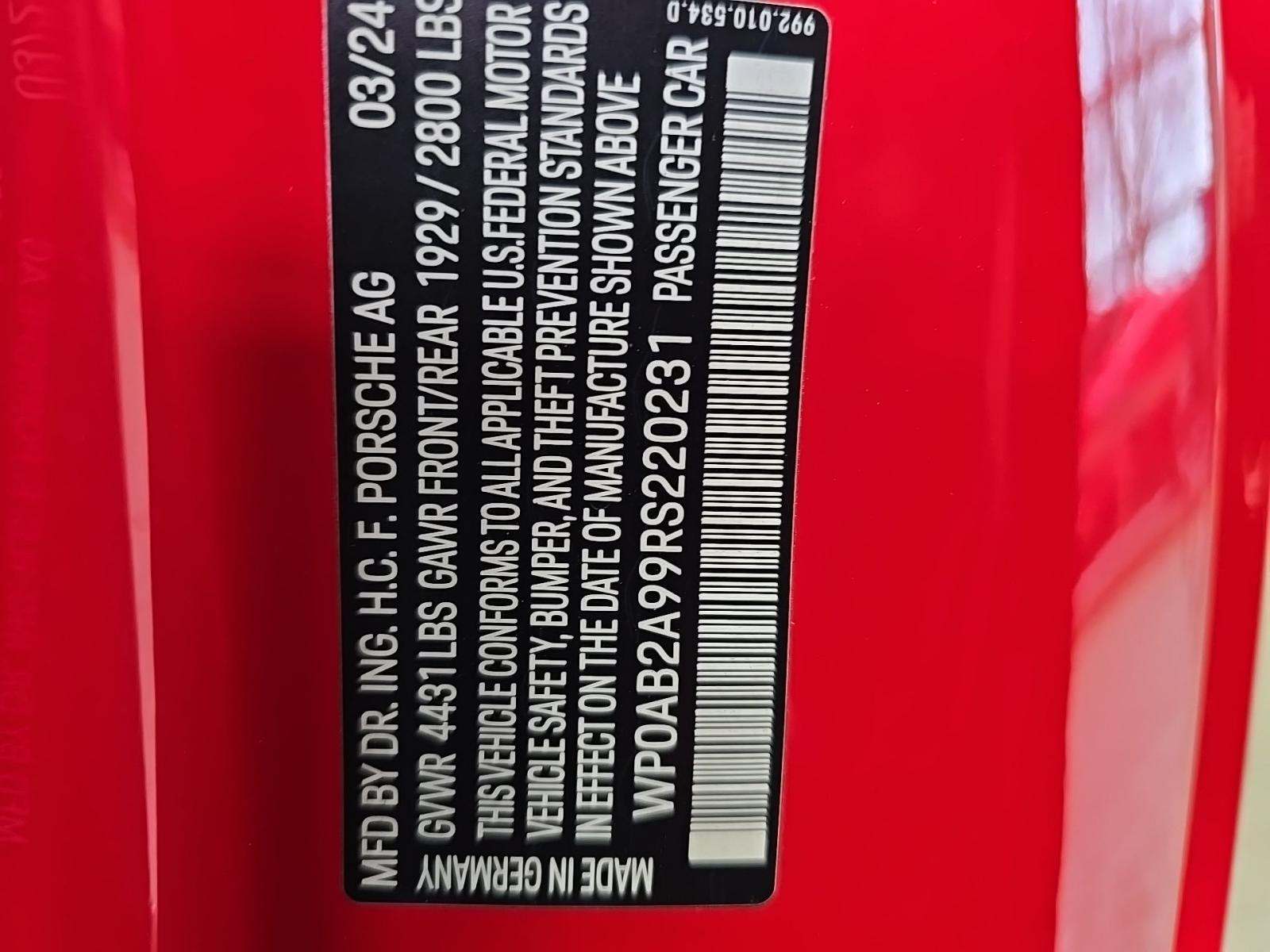 2024 Porsche 911 Carrera 4S AWD