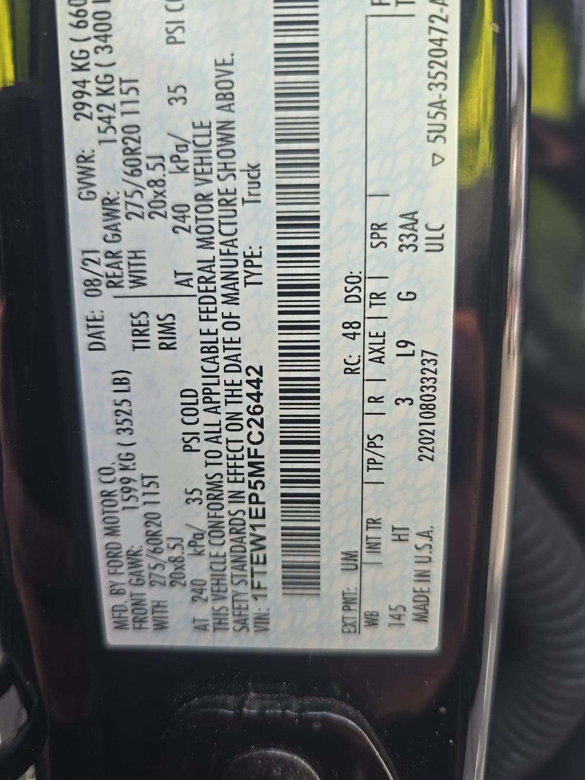 2021 Ford F-150 Lariat AWD